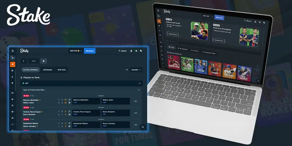 Tennis en Stake Casino